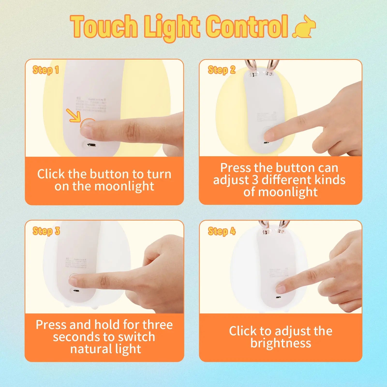 Baby Feeding, Adjustable, Creative, Rabbit, Elk Light, Silicone Light, Touch Light, Clap Light, Small Electric Light, Ambient Light, Night Light My Store