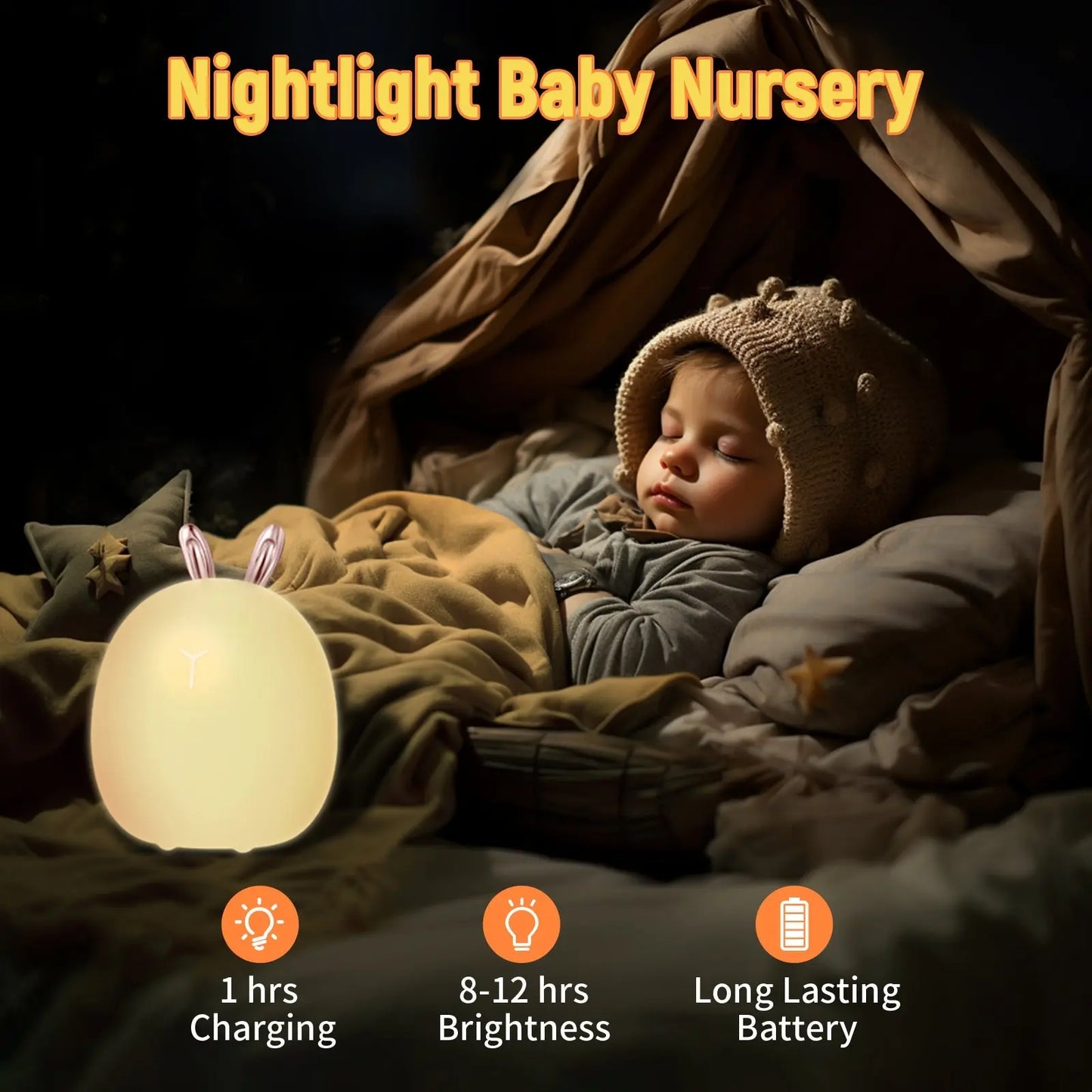 Baby Feeding, Adjustable, Creative, Rabbit, Elk Light, Silicone Light, Touch Light, Clap Light, Small Electric Light, Ambient Light, Night Light My Store