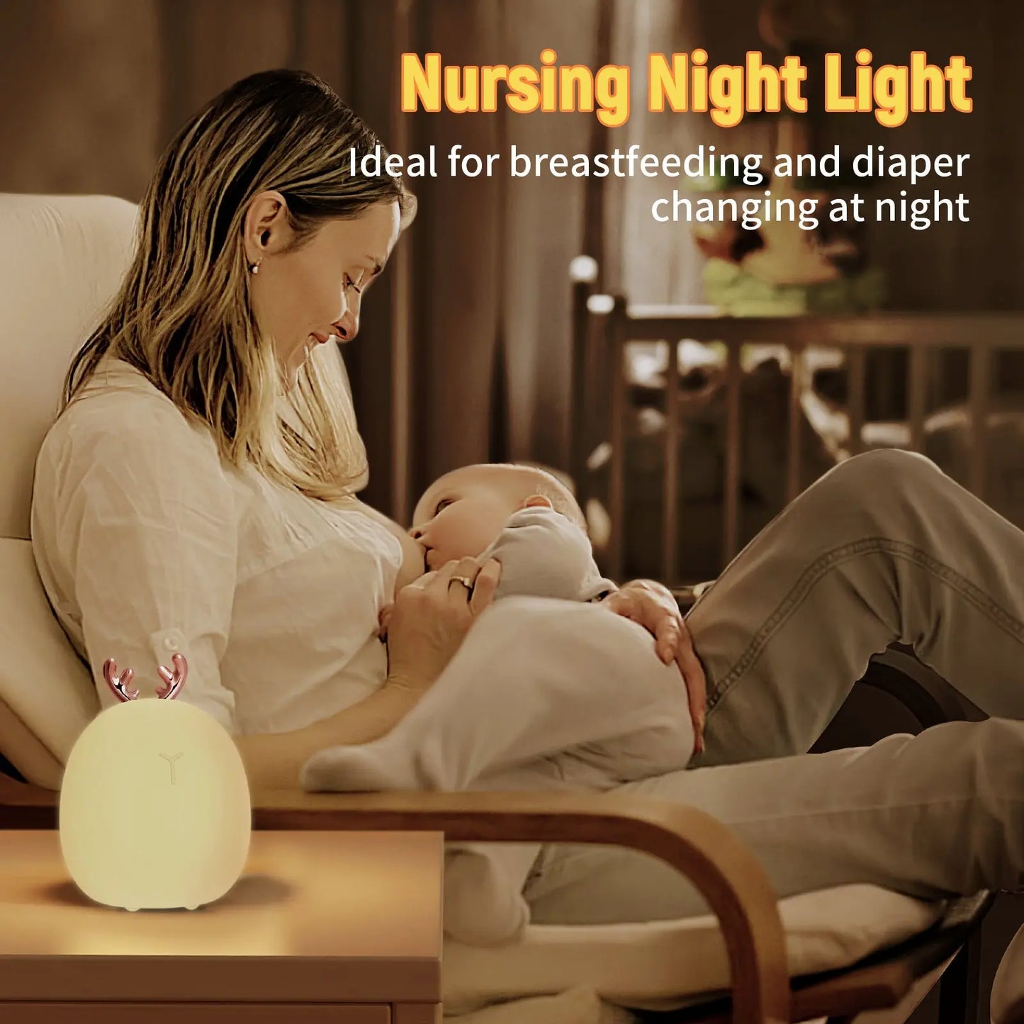Baby Feeding, Adjustable, Creative, Rabbit, Elk Light, Silicone Light, Touch Light, Clap Light, Small Electric Light, Ambient Light, Night Light My Store