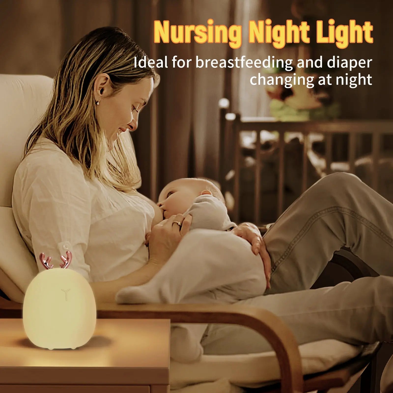 Baby Feeding, Adjustable, Creative, Rabbit, Elk Light, Silicone Light, Touch Light, Clap Light, Small Electric Light, Ambient Light, Night Light My Store