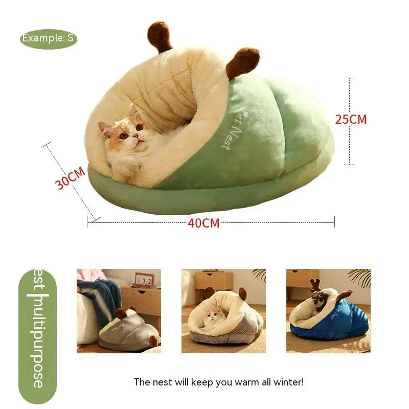 Pet Bed Winter Cat Dog Slippers Small Nest My Store